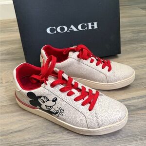 Coach x Disney women’s Sneakers 7B Euro37.5 with Red and Cream Design